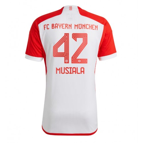 Moški Nogometni dresi Bayern Munich Jamal Musiala #42 Domači 2023-24 Kratek Rokav